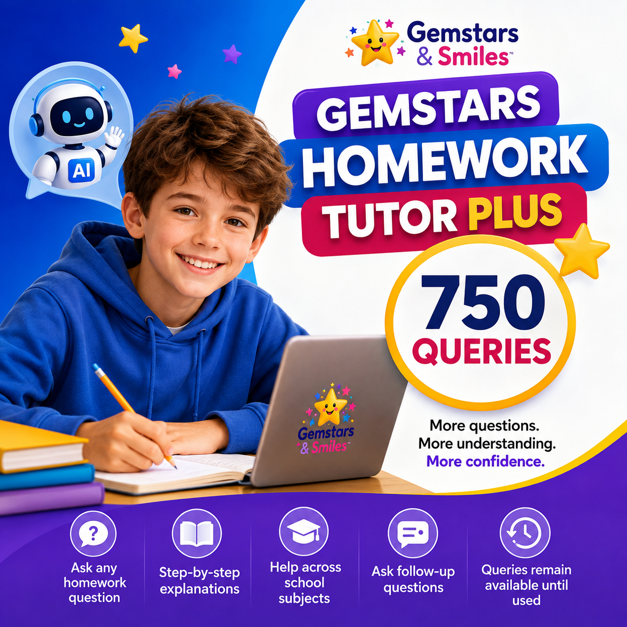 Gemstars Homework Tutor Plus – 750 Queries